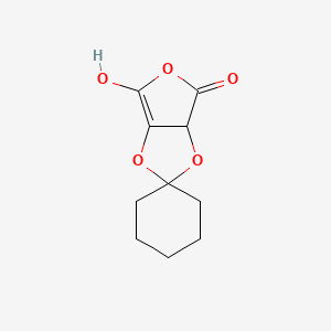 molecular formula C10H12O5 B12676345 Dihydro-6'-hydroxyspiro(cyclohexane-1,2'-furo(3,4-d)(1,3)dioxol)-4'(3'aH)-one CAS No. 85029-84-1