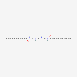 molecular formula C30H62N4O2 B12676353 N,N'-[Ethylenebis(iminoethylene)]bis(dodecanamide) CAS No. 93918-49-1