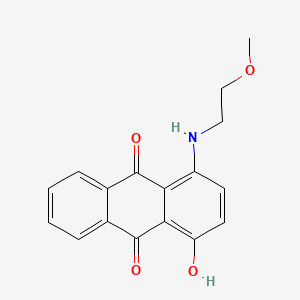 molecular formula C17H15NO4 B12676393 1-Hydroxy-4-((2-methoxyethyl)amino)anthraquinone CAS No. 63467-00-5