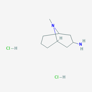 molecular formula C₉H₂₀Cl₂N₂ B126764 Endo-3-amine-9-methyl-9-azabicyclo[3,3,1]nonane dihydrochloride CAS No. 135906-03-5