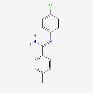 molecular formula C14H13ClN2 B12676461 p-Toluamidine, N-(p-chlorophenyl)- CAS No. 7118-54-9