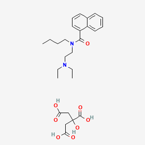 molecular formula C27H38N2O8 B12676493 N-Butyl-N-(2-(diethylamino)ethyl)-1-naphthamide citrate CAS No. 80095-31-4