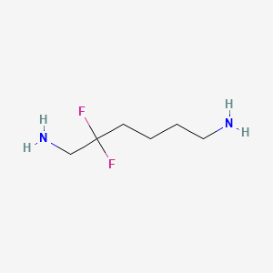 molecular formula C6H14F2N2 B12676510 2,2-Difluoro-1,6-hexanediamine CAS No. 22232-16-2