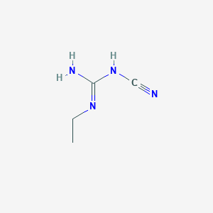 molecular formula C4H8N4 B1267654 1-Cyano-2-ethylguanidine CAS No. 24010-80-8