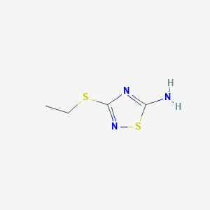 molecular formula C4H7N3S2 B1267656 3-(Ethylthio)-1,2,4-thiadiazol-5-amine CAS No. 6913-14-0