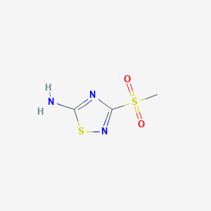 molecular formula C3H5N3O2S2 B1267658 3-(Methylsulfonyl)-1,2,4-thiadiazol-5-amine CAS No. 6913-19-5
