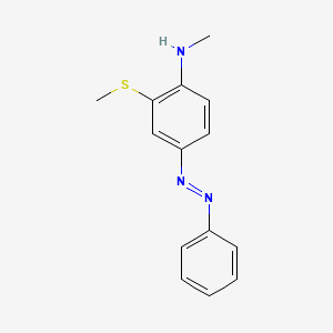 molecular formula C14H15N3S B12676642 N-Methyl-2-(methylthio)-4-(phenylazo)aniline CAS No. 1910-35-6