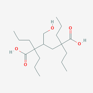 molecular formula C19H36O5 B12676649 1-(Hydroxymethyl)ethane-1,2-diyl bis(2-propylvalerate) CAS No. 77656-52-1