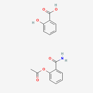 molecular formula C16H15NO6 B12676680 O-Acetylsalicylsalicylamide CAS No. 6034-63-5