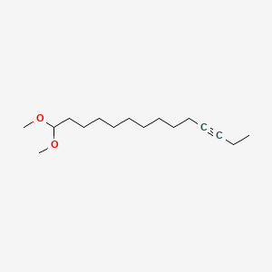 molecular formula C16H30O2 B12676684 3-Tetradecyne, 14,14-dimethoxy- CAS No. 71566-61-5