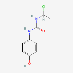 molecular formula C9H11ClN2O2 B12676703 1-(Chloroethyl)-3-(p-hydroxyphenyl)-urea CAS No. 102433-51-2