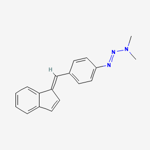 molecular formula C18H17N3 B12676705 1-(4-(1H-Inden-1-ylidenemethyl)phenyl)-3,3-dimethyl-1-triazene CAS No. 30117-77-2
