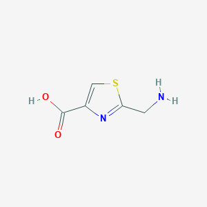 molecular formula C5H6N2O2S B1267671 2-(Aminomethyl)-1,3-thiazole-4-carboxylic acid CAS No. 25438-22-6