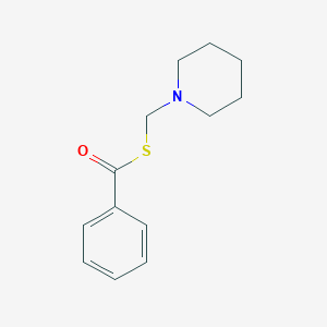 molecular formula C13H17NOS B1267672 S-(piperidin-1-ylmethyl) benzenecarbothioate 