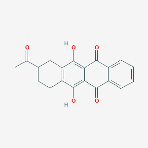 molecular formula C20H16O5 B1267676 8-Acetyl-6,11-dihydroxy-7,8,9,10-tetrahydrotetracene-5,12-dione CAS No. 77422-62-9