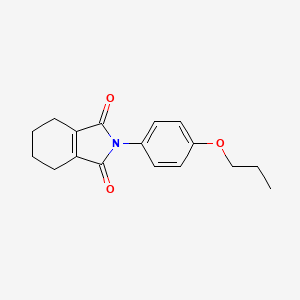 molecular formula C17H19NO3 B12676777 1H-Isoindole-1,3(2H)-dione, 4,5,6,7-tetrahydro-2-(4-propoxyphenyl)- CAS No. 59647-97-1