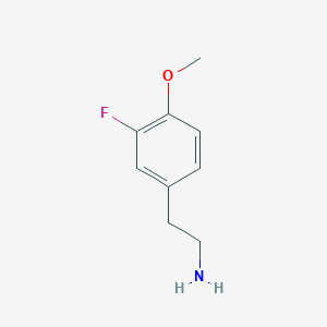 molecular formula C9H12FNO B1267680 2-(3-Fluoro-4-methoxyphenyl)ethanamine CAS No. 458-40-2
