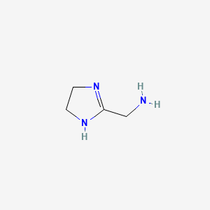 molecular formula C4H11Cl2N3 B1267682 4,5-Dihydro-1H-imidazol-2-ylmethanamine CAS No. 73706-73-7