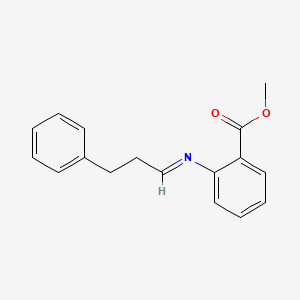 molecular formula C17H17NO2 B12676831 Methyl 2-[(3-phenylpropylidene)amino]benzoate CAS No. 84930-08-5