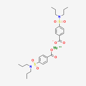 molecular formula C26H36MgN2O8S2 B12676854 Magnesium 4-((dipropylamino)sulphonyl)benzoate CAS No. 29243-46-7