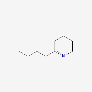 molecular formula C9H17N B12676873 2-Butyl-3,4,5,6-tetrahydropyridine CAS No. 1462-94-8