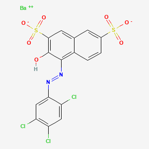 molecular formula C16H7BaCl3N2O7S2 B12676919 Barium 3-hydroxy-4-((2,4,5-trichlorophenyl)azo)naphthalene-2,7-disulphonate CAS No. 83399-82-0