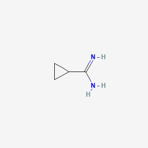 molecular formula C4H8N2 B1267694 Cyclopropanecarboximidamide CAS No. 54070-74-5