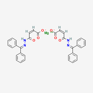 molecular formula C34H26MgN4O6 B12676966 magnesium;(Z)-4-(2-benzhydrylidenehydrazinyl)-4-oxobut-2-enoate CAS No. 144333-78-8