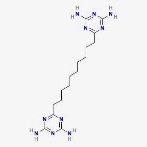 molecular formula C16H28N10 B12676981 6,6'-(Decane-1,10-diyl)bis(1,3,5-triazine-2,4-diamine) CAS No. 77442-84-3