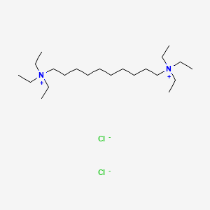 molecular formula C22H50Cl2N2 B12676991 N,N,N,N',N',N'-Hexaethyldecyl-1,10-diammonium dichloride CAS No. 97635-50-2