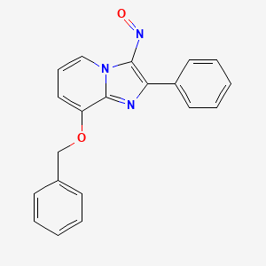 molecular formula C20H15N3O2 B12676996 Imidazo(1,2-a)pyridine, 3-nitroso-2-phenyl-8-(phenylmethoxy)- CAS No. 109388-63-8
