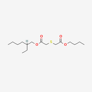molecular formula C16H30O4S B12677004 2-Ethylhexyl ((2-butoxy-2-oxoethyl)thio)acetate CAS No. 93803-45-3