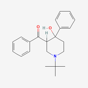 molecular formula C22H27NO2 B12677019 (1-(1,1-Dimethylethyl)-4-hydroxy-4-phenylpiperidin-3-yl) phenyl ketone CAS No. 81831-81-4