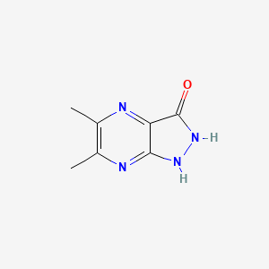 molecular formula C7H8N4O B1267702 5,6-dimethyl-1H-pyrazolo[3,4-b]pyrazin-3-ol CAS No. 114794-30-8