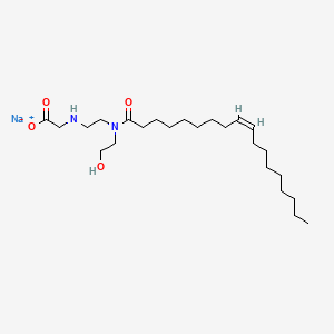 molecular formula C24H45N2NaO4 B12677034 Sodium (Z)-N-(2-((2-hydroxyethyl)(1-oxo-9-octadecenyl)amino)ethyl)glycinate CAS No. 94087-11-3