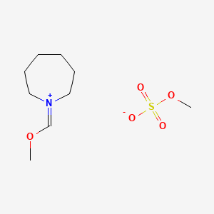 molecular formula C9H19NO5S B12677048 Hexahydro-1-(methoxymethylene)-1H-azepinium methyl sulphate CAS No. 65009-95-2