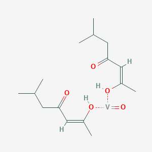 molecular formula C16H28O5V B12677061 Bis(6-methylheptane-2,4-dionato-O,O')oxovanadium CAS No. 94233-24-6