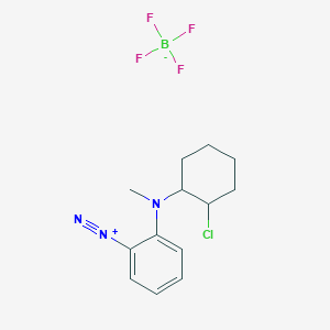 molecular formula C13H17BClF4N3 B12677064 3-Chloro-4-cyclohexylmethylaminobenzenediazonium tetrafluoroborate CAS No. 84083-14-7