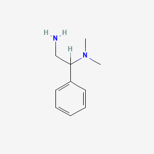 molecular formula C10H16N2 B1267709 (2-Amino-1-phenylethyl)dimethylamine CAS No. 6342-21-8