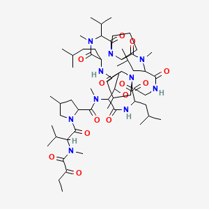 molecular formula C60H100N10O13 B12677107 Mycoplanecin B CAS No. 81018-84-0