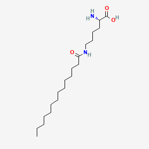 molecular formula C20H40N2O3 B12677118 N6-(1-Oxotetradecyl)-L-lysine CAS No. 62471-07-2