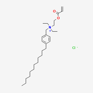 molecular formula C28H48ClNO2 B12677130 (p-Dodecylbenzyl)diethyl(2-((1-oxoallyl)oxy)ethyl)ammonium chloride CAS No. 94086-90-5