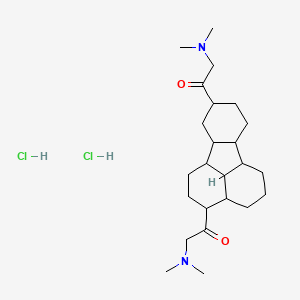 molecular formula C24H42Cl2N2O2 B12677134 1,1'-Fluoranthene-3,9-diylbis(2-(dimethylamino)ethan-1-one) dihydrochloride CAS No. 35689-81-7