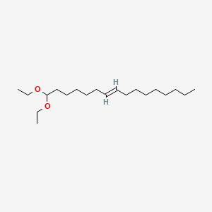 molecular formula C20H40O2 B12677145 7-Hexadecene, 1,1-diethoxy-, (7Z)- CAS No. 71673-22-8
