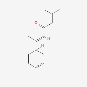 molecular formula C15H22O B12677158 2-Methyl-6-(4-methyl-3-cyclohexen-1-yl)hepta-2,5-dien-4-one CAS No. 532-64-9