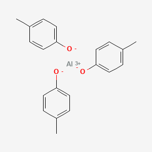 molecular formula C21H21AlO3 B12677175 Phenol, 4-methyl-, aluminum salt CAS No. 72269-62-6
