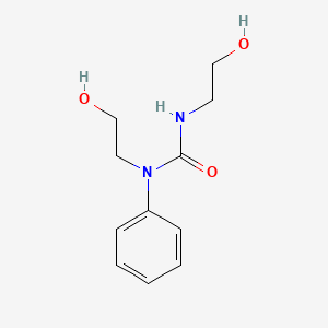 molecular formula C11H16N2O3 B12677183 Urea, N,N-bis(2-hydroxyethyl)-N'-phenyl- CAS No. 20074-78-6
