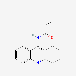 molecular formula C17H20N2O B12677190 Butanamide, N-(1,2,3,4-tetrahydro-9-acridinyl)- CAS No. 123792-69-8