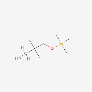 molecular formula C8H19LiOSi B12677206 Lithium, (2,2-dimethyl-3-((trimethylsilyl)oxy-kappaO)propyl-kappaC)- CAS No. 166256-98-0