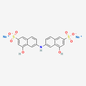molecular formula C20H13NNa2O8S2 B12677214 Disodium 6,6'-iminobis(4-hydroxynaphthalene-2-sulphonate) CAS No. 20120-48-3